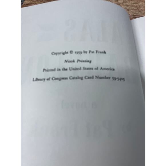 Alas, Babylon by Pat Frank 1959 Hardcover 9th Printing Ex-Library - Picture 6 of 11